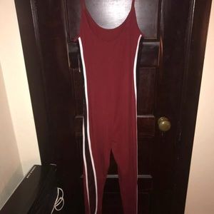 Red/Burgundy Jumpsuit